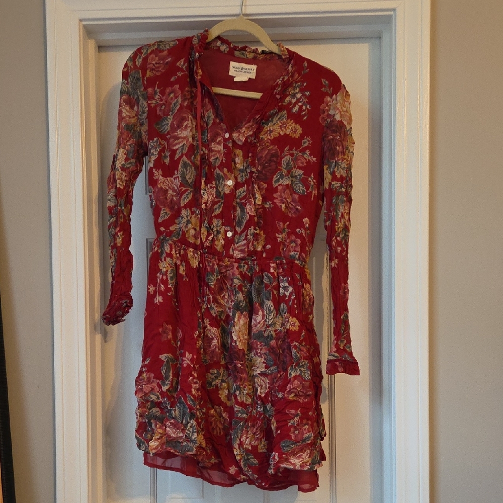 Denim & Supply Ralph Lauren Red Floral Mini Dress